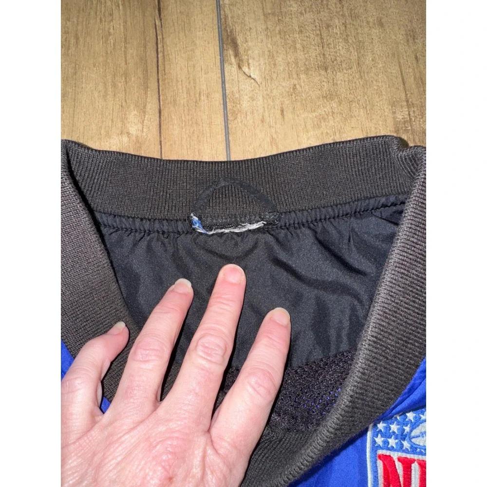 Adidas NFL Pullover Windbreaker Jacket Blue Mens V Neck Long‎ Sleeve